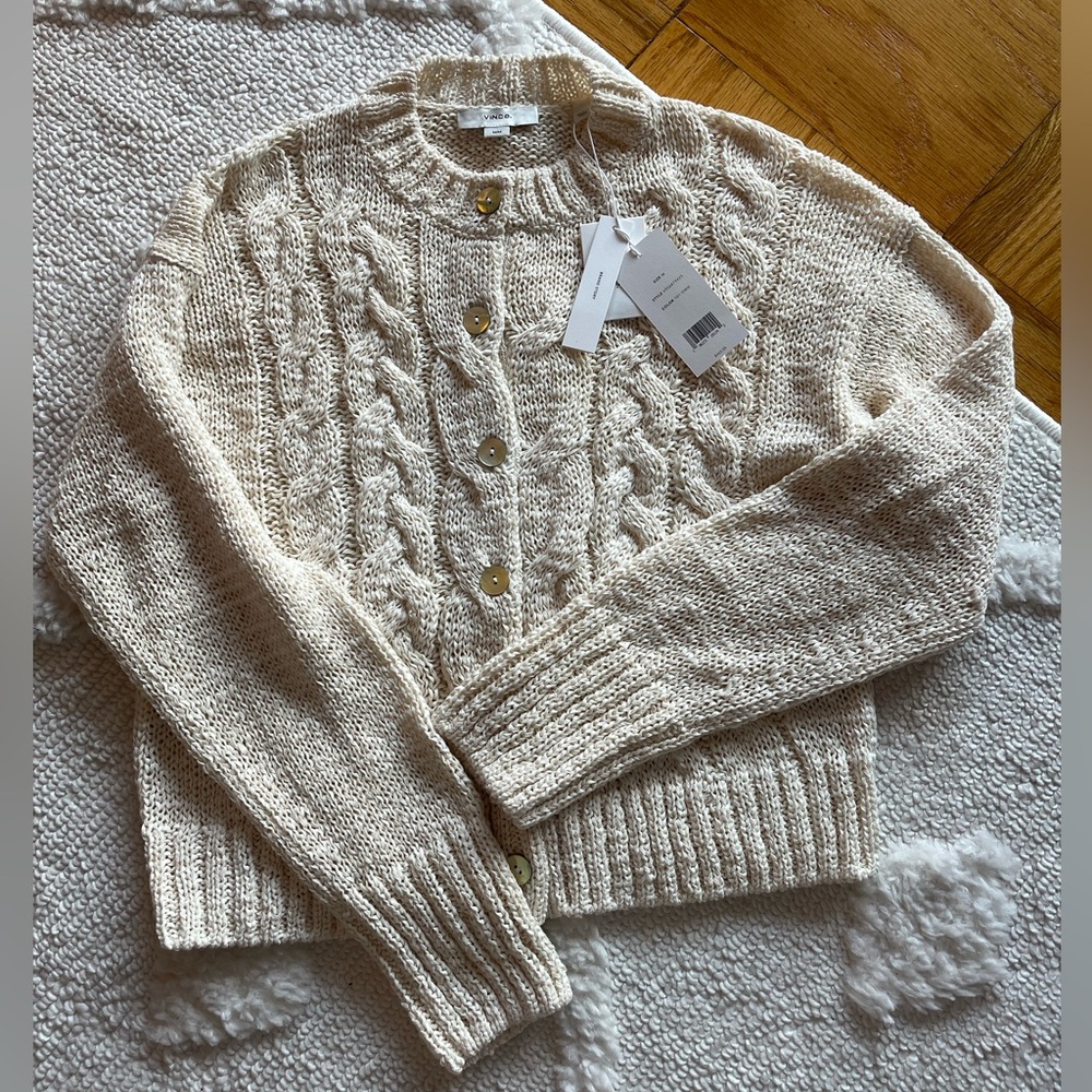 Vince Button Down Cardigan